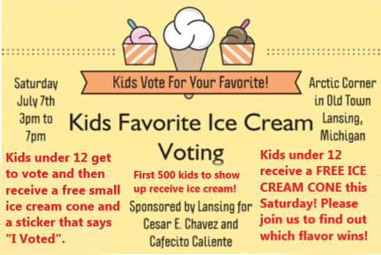 Kids Under 12 Years Old To Vote On Favorite Ice Cream Flavor Saturday, July 7, 2018